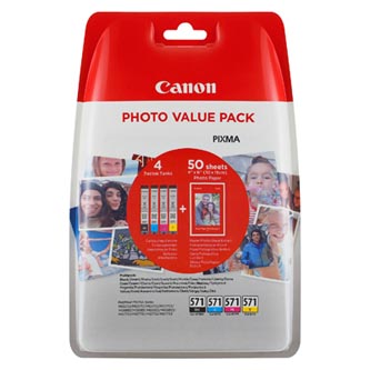 Obrazek Canon 571 0332C005 originální inkoustová kazeta, barva náplně azurová/purpurová/žlutá/černá
