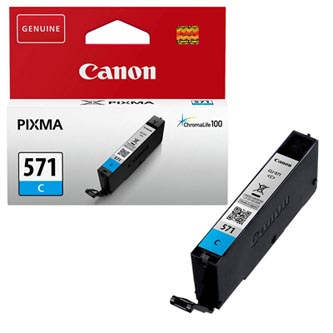 Obrazek Canon 571 0386C001 originální inkoustová kazeta, barva náplně azurová, výtěžnost cartridge 345 stran
