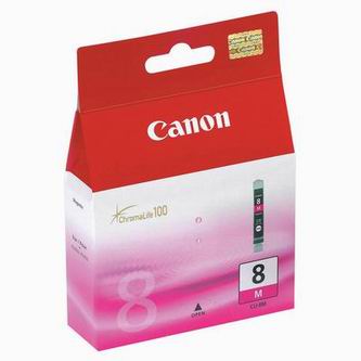 Obrazek Canon 8 (CLI-8) 0622B001 originální inkoustová kazeta, barva náplně purpurová, výtěžnost cartridge 490 stran