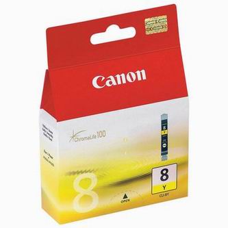 Obrazek Canon 8 (CLI-8) 0623B001 originální inkoustová kazeta, barva náplně žlutá, výtěžnost cartridge 490 stran