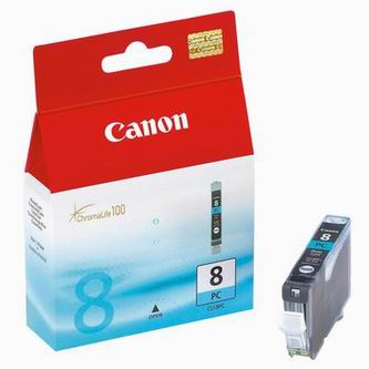 Obrazek Canon 8 (CLI-8) 0624B001 originální inkoustová kazeta, barva náplně azurová foto, výtěžnost cartridge 450 stran