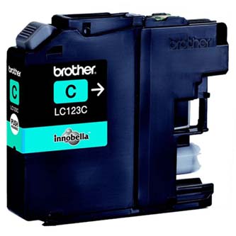Obrazek Brother LC123 LC123C originální inkoustová kazeta, barva náplně azurová, výtěžnost cartridge 600 stran