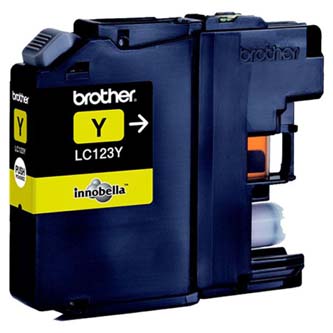 Obrazek Brother LC-123 LC123Y originální inkoustová kazeta, barva náplně žlutá, výtěžnost cartridge 600 stran