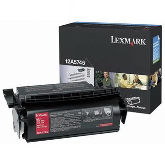 Obrazek Lexmark 12A5745 originální tonerová kazeta, barva náplně černá, výtěžnost cartridge 25000 stran