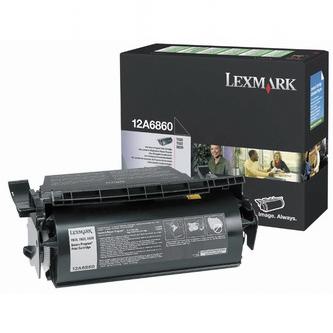 Obrazek Lexmark 12A6860 originální tonerová kazeta, barva náplně černá, výtěžnost cartridge 10000 stran