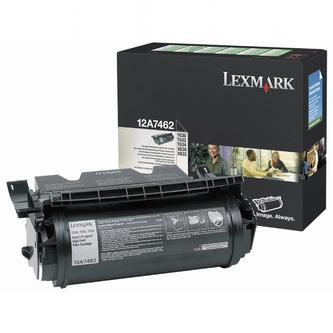 Obrazek Lexmark 12A7462 originální tonerová kazeta, barva náplně černá, výtěžnost cartridge 21000 stran