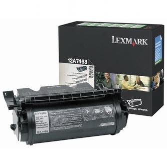 Obrazek Lexmark 12A7468 originální tonerová kazeta, barva náplně černá, výtěžnost cartridge 21000 stran