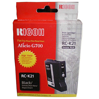 Obrazek Ricoh 402280 originální inkoustová kazeta, barva náplně černá, výtěžnost cartridge 3000 stran