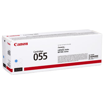 Obrazek Canon 055 3015C002 originální tonerová kazeta, barva náplně azurová, výtěžnost cartridge 2100 stran
