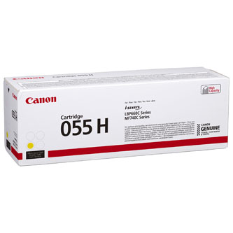 Obrazek Canon 055H 3017C002 originální tonerová kazeta, barva náplně žlutá, výtěžnost cartridge 5900 stran