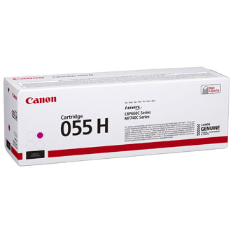 Obrazek Canon 055H 3018C002 originální tonerová kazeta, barva náplně purpurová, výtěžnost cartridge 5900 stran