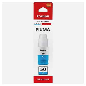Obrazek Canon GI-50 3403C001 originální ink bottle, barva náplně azurová, výtěžnost cartridge 7700 stran