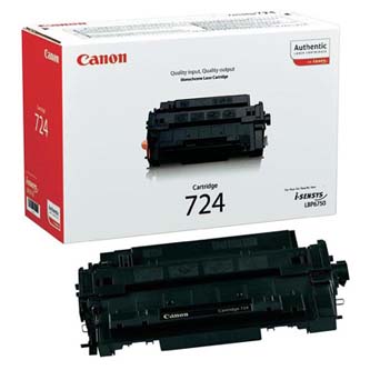 Obrazek Canon 724 (CRG724) 3481B002 originální tonerová kazeta, barva náplně černá, výtěžnost cartridge 6000 stran