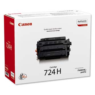 Obrazek Canon 724H (CRG724H) 3482B002 originální tonerová kazeta, barva náplně černá, výtěžnost cartridge 12500 stran