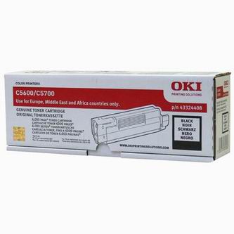 Obrazek Oki C5600 43324408 originální tonerová kazeta, barva náplně černá, výtěžnost cartridge 6000 stran