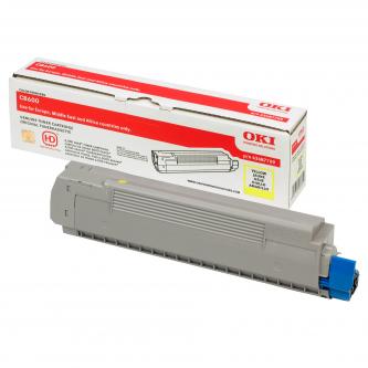 Obrazek Oki C8600 43487709 originální tonerová kazeta, barva náplně žlutá, výtěžnost cartridge 6000 stran