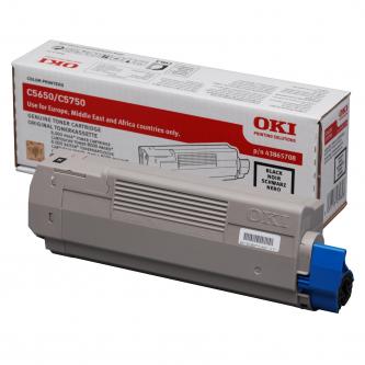 Obrazek Oki C5650 43865708 originální tonerová kazeta, barva náplně černá, výtěžnost cartridge 8000 stran