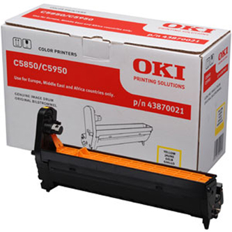Obrazek Oki C 5850 43870021 válcová jednotka, barva náplně žlutá, výtěžnost cartridge 20000 stran