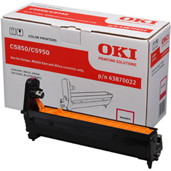 Obrazek Oki C 5850 43870022 válcová jednotka, barva náplně purpurová, výtěžnost cartridge 20000 stran