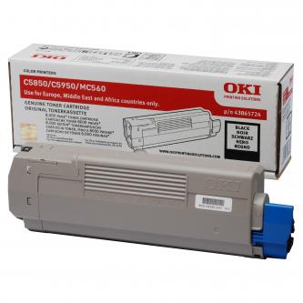 Obrazek Oki C 5850 43865724 originální tonerová kazeta, barva náplně černá, výtěžnost cartridge 8000 stran