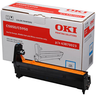 Obrazek Oki C 5850 43870023 válcová jednotka, barva náplně azurová, výtěžnost cartridge 20000 stran