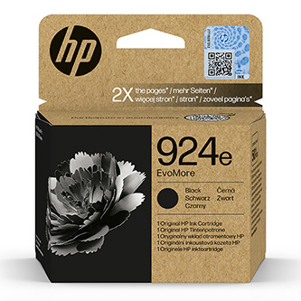 Obrazek HP 924E 4K0V0NE#CE1 originální inkoustová kazeta, barva náplně černá, výtěžnost cartridge 1000 stran