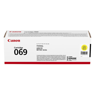 Obrazek Canon 069 5091C002 originální tonerová kazeta, barva náplně žlutá, výtěžnost cartridge 1900 stran