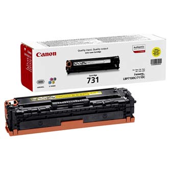 Obrazek Canon 731 (CRG-731) 6269B002 originální tonerová kazeta, barva náplně žlutá, výtěžnost cartridge 1500 stran