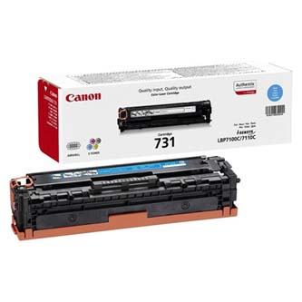 Obrazek Canon 731 (CRG-731) 6271B002 originální tonerová kazeta, barva náplně azurová, výtěžnost cartridge 1500 stran