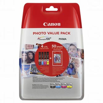 Canon CLI551 Multipack 6443B006 originální cartridge, toner, náplň, barva blistr
