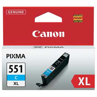 Obrazek Canon 551 XL 6444B001 originální inkoustová kazeta, barva náplně azurová