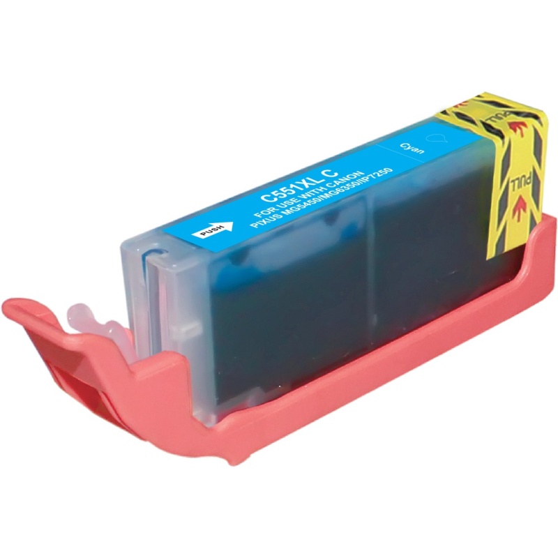 Obrazek Canon 551 XL (CLI-551 XL) 6444B001 kompatibilní inkoustová kazeta, barva náplně azurová