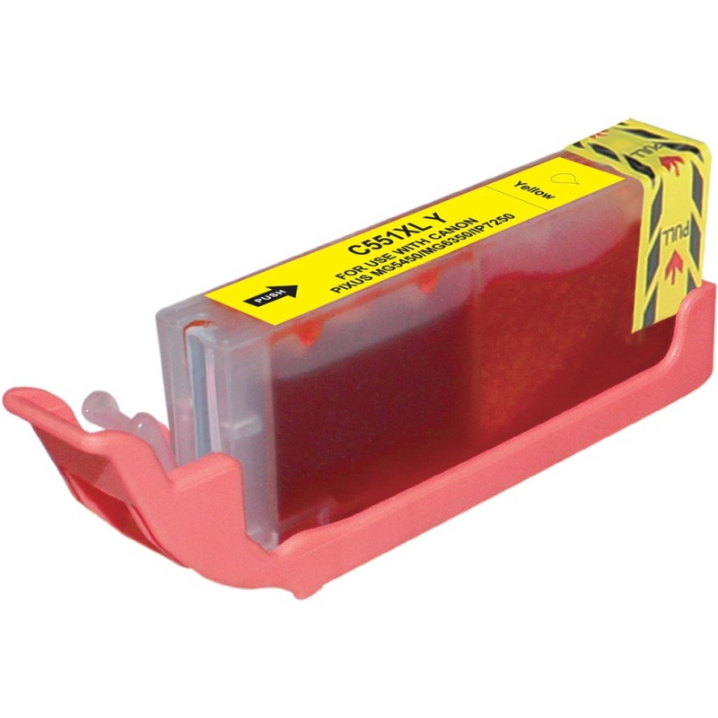 Obrazek Canon 551 XL (CLI-551 XL) 6446B001 kompatibilní inkoustová kazeta, barva náplně žlutá