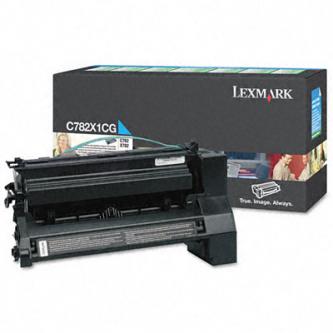 Obrazek Lexmark C782X1CG originální tonerová kazeta, barva náplně azurová, výtěžnost cartridge 15000 stran