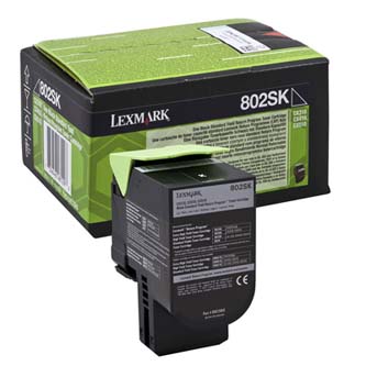 Obrazek Lexmark 80C2SK0 originální tonerová kazeta, barva náplně černá, výtěžnost cartridge 2500 stran
