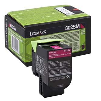 Obrazek Lexmark 80C2SM0 originální tonerová kazeta, barva náplně purpurová, výtěžnost cartridge 2000 stran