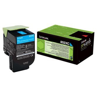 Obrazek Lexmark 80C2XC0 originální tonerová kazeta, barva náplně azurová, výtěžnost cartridge 4000 stran