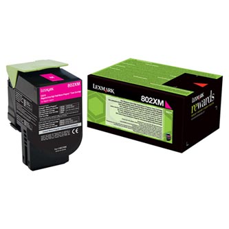 Obrazek Lexmark 80C2XM0 originální tonerová kazeta, barva náplně purpurová, výtěžnost cartridge 4000 stran