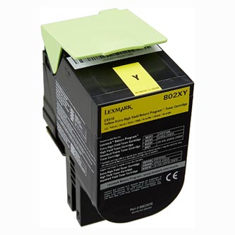 Obrazek Lexmark 80C2XY0 originální tonerová kazeta, barva náplně žlutá, výtěžnost cartridge 4000 stran