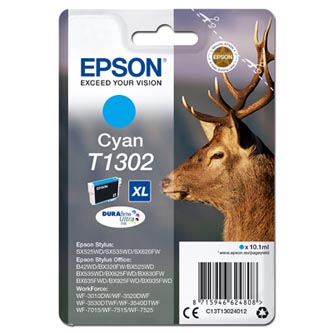 Obrazek Epson T130 C13T13024012 originální inkoustová kazeta, barva náplně azurová, výtěžnost cartridge 765 stran