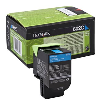 Obrazek Lexmark 80C20C0 originální tonerová kazeta, barva náplně azurová, výtěžnost cartridge 1000 stran