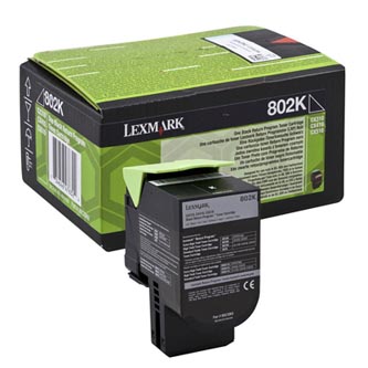 Obrazek Lexmark 80C20K0 originální tonerová kazeta, barva náplně černá, výtěžnost cartridge 1000 stran