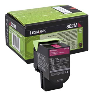 Obrazek Lexmark 80C20M0 originální tonerová kazeta, barva náplně purpurová, výtěžnost cartridge 1000 stran