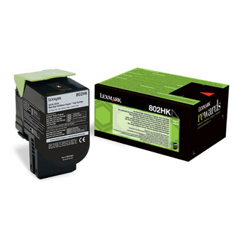 Obrazek Lexmark 80C2HKE originální tonerová kazeta, barva náplně černá, výtěžnost cartridge 4000 stran