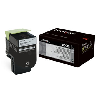Obrazek Lexmark 80C0S10 originální tonerová kazeta, barva náplně černá, výtěžnost cartridge 2500 stran