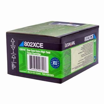 Obrazek Lexmark 80C2XCE originální tonerová kazeta, barva náplně azurová, výtěžnost cartridge 4000 stran