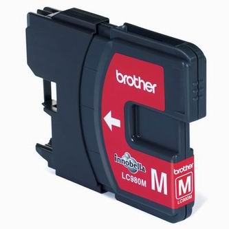 Obrazek Brother LC980 LC980M originální inkoustová kazeta, barva náplně purpurová, výtěžnost cartridge 260 stran