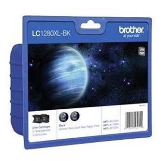 Obrazek Brother LC1280XL LC1280XLBKBP2 originální inkoustová kazeta, barva náplně černá, výtěžnost cartridge 4800 stran