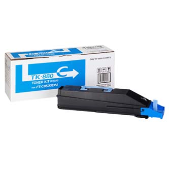Obrazek Kyocera TK-880 1T02KACNL0 originální tonerová kazeta, barva náplně azurová, výtěžnost cartridge 18000 stran
