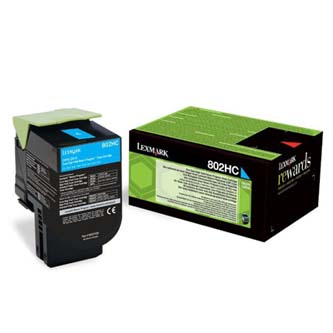 Obrazek Lexmark 80C2HC0 originální tonerová kazeta, barva náplně azurová, výtěžnost cartridge 3000 stran